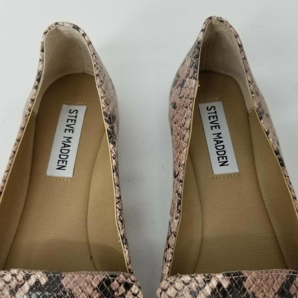 COPY - New Steve Madden Feather Flats Snakeskin Sz 7.5 - Picture 7 of 11